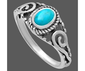 Natural Rare Turquoise Nevada Aztec Mt Ring size-8 SDR220687 R-1043, 4x6 mm