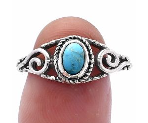 Natural Rare Turquoise Nevada Aztec Mt Ring size-8 SDR220689 R-1043, 4x6 mm