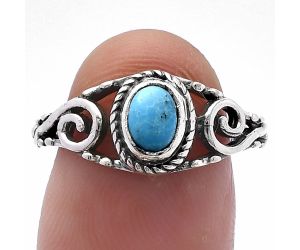 Natural Turquoise Morenci Mine Ring size-7 SDR220691 R-1043, 4x6 mm
