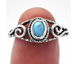 Natural Turquoise Morenci Mine Ring size-8 SDR220694 R-1043, 4x6 mm