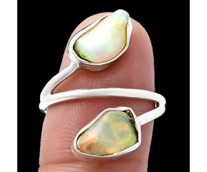 Ethiopian Opal Rough Ring size-7 SDR220811 R-1169, 7x10 mm