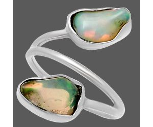 Ethiopian Opal Rough Ring size-7 SDR220811 R-1169, 7x10 mm