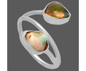 Ethiopian Opal Rough Ring size-8 SDR220817 R-1169, 7x9 mm