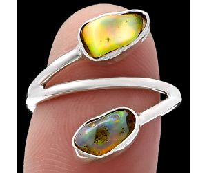 Ethiopian Opal Rough Ring size-7 SDR220861 R-1169, 5x9 mm