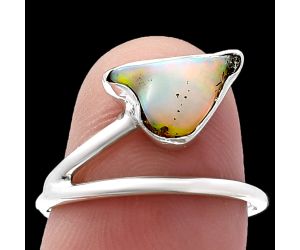 Ethiopian Opal Rough Ring size-6.5 SDR220864 R-1179, 6x11 mm