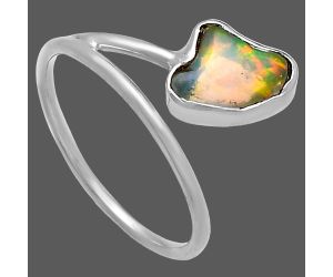 Ethiopian Opal Rough Ring size-9.5 SDR220865 R-1179, 8x10 mm