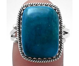 Azurite Chrysocolla Ring size-9 SDR220919 R-1474, 12x17 mm