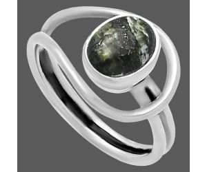 Natural Chrysotile Ring size-7.5 SDR221107 R-1129, 6x8 mm