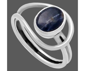 Sodalite Ring size-8 SDR221114 R-1129, 6x8 mm