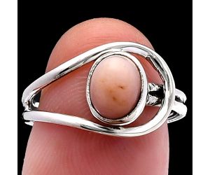 Pink Opal Ring size-7 SDR221163 R-1129, 6x8 mm