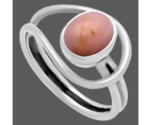 Pink Opal Ring size-7 SDR221163 R-1129, 6x8 mm
