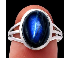 Blue Fire Labradorite Ring size-8 SDR221333 R-1006, 10x13 mm