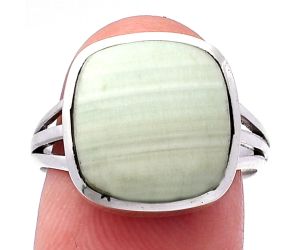 Saturn Chalcedony Ring size-8 SDR221406 R-1006, 13x13 mm