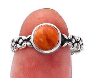 Red Sponge Coral Ring size-8 SDR221446 R-1063, 7x7 mm