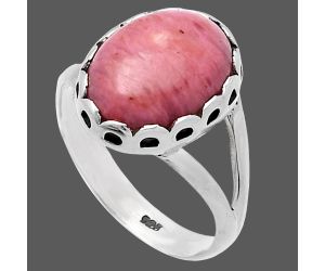 Pink Tulip Quartz Ring size-7.5 SDR221465 R-1428, 10x14 mm