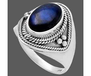 Blue Fire Labradorite Ring size-9 SDR221651 R-1312, 8x12 mm