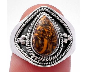 Coquina Fossil Jasper Ring size-8.5 SDR221659 R-1312, 7x11 mm