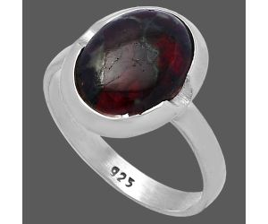 Russian Eudialyte Ring size-9 SDR221700 R-1059, 10x13 mm