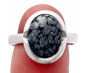 Snow Flake Obsidian Ring size-9 SDR221723 R-1059, 10x13 mm