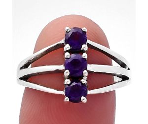 African Amethyst Ring size-8.5 SDR221926 R-1050, 4x4 mm
