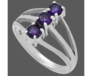 African Amethyst Ring size-8.5 SDR221926 R-1050, 4x4 mm