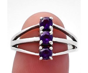 African Amethyst Ring size-8.5 SDR221928 R-1050, 4x4 mm