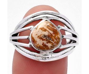 Picture Jasper Ring size-8 SDR221939 R-1330, 9x9 mm