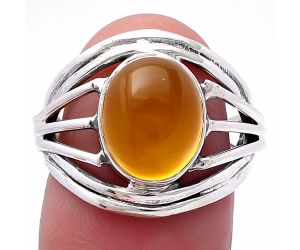 Yellow Onyx Ring size-7 SDR221946 R-1330, 9x11 mm