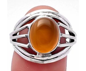 Yellow Onyx Ring size-7.5 SDR221949 R-1330, 9x11 mm