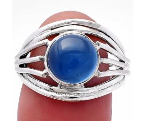 Blue Chalcedony Ring size-8 SDR221959 R-1330, 9x9 mm