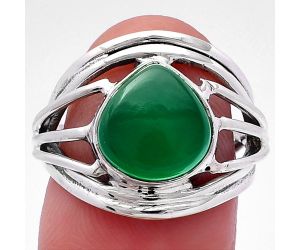 Green Onyx Ring size-7 SDR221963 R-1330, 10x10 mm
