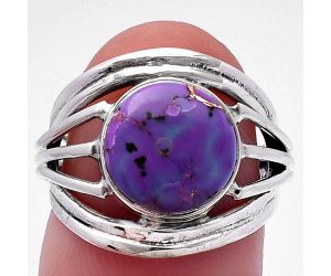 Copper Purple Turquoise Ring size-6 SDR221982 R-1330, 10x10 mm