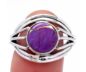 Copper Purple Turquoise Ring size-8 SDR222007 R-1330, 10x10 mm