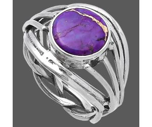 Copper Purple Turquoise Ring size-8 SDR222007 R-1330, 10x10 mm