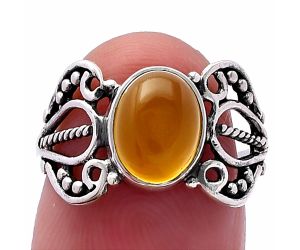Yellow Onyx Ring size-7 SDR222042 R-1309, 7x9 mm