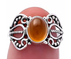 Yellow Onyx Ring size-7 SDR222044 R-1309, 6x8 mm