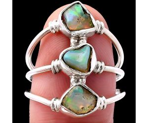 Ethiopian Opal Rough Ring size-8 SDR222155 R-1566, 6x7 mm