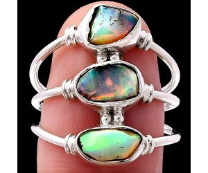Ethiopian Opal Rough Ring size-8 SDR222165 R-1566, 5x9 mm