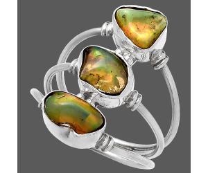Ethiopian Opal Rough Ring size-9.5 SDR222167 R-1566, 7x9 mm