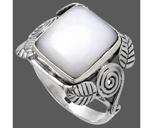 Southwest Design - White Opal Ring size-9.5 SDR222198 R-1352, 12x13 mm