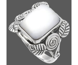 Southwest Design - White Opal Ring size-8.5 SDR222200 R-1352, 10x13 mm