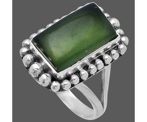 Nephrite Jade Ring size-7 SDR222276 R-1154, 9x14 mm
