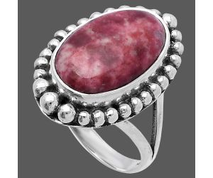 Pink Thulite Ring size-7 SDR222361 R-1154, 11x16 mm