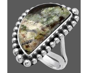 Chrome Chalcedony Ring size-8 SDR222381 R-1154, 10x19 mm