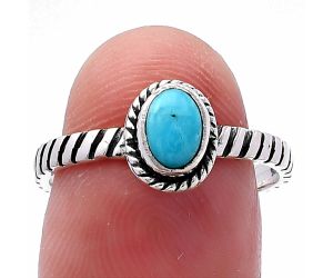 Natural Rare Turquoise Nevada Aztec Mt Ring size-8 SDR222453 R-1045, 4x6 mm