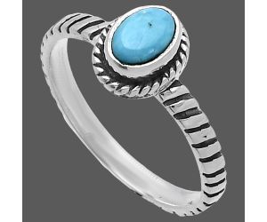 Natural Rare Turquoise Nevada Aztec Mt Ring size-8 SDR222453 R-1045, 4x6 mm