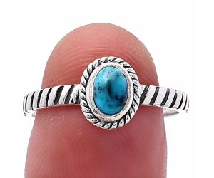 Natural Turquoise Morenci Mine Ring size-8 SDR222456 R-1045, 4x6 mm