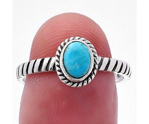 Natural Rare Turquoise Nevada Aztec Mt Ring size-8 SDR222463 R-1045, 4x6 mm