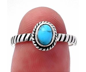 Natural Turquoise Morenci Mine Ring size-7 SDR222464 R-1045, 4x6 mm