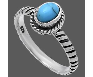 Natural Turquoise Morenci Mine Ring size-7 SDR222464 R-1045, 4x6 mm